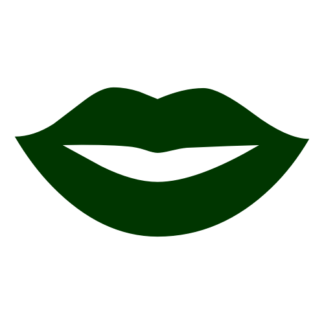 Kiss Lips Decal (Dark Green)